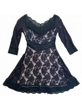 NWOT Free People Black Lace Party Dress - Size XS
